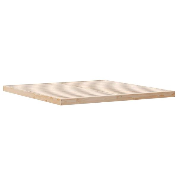vidaXL Gulv seng ramme Naturfarvet 213.5 x 104 x 9 cm Massiv fyrretræ