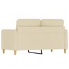 vidaXL 2-personers sofa 120 cm stof cremefarvet