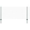 vidaXL Eurohegn med stolpe 25 x 1 m PVC-belagt st&aring;l Gr&oslash;n Mesh