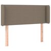 vidaXL sengegavl med kanter 93x16x78/88 cm stof gr&aring;brun