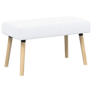 vidaXL Kanalpuddet B&aelig;nk Hvid 80 x 40 x 46 cm Stof