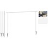 436285 ProGarden dekorationsbordstang med bordklemme metal hvid