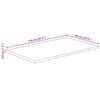 vidaXL bordplade 110x60x3,8 cm naturlig kant massivt mangotr&aelig;