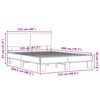 vidaXL sengestel 120x200 cm konstrueret træ og metal sort