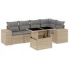 vidaXL sofas&aelig;t til haven 6 dele med hynder polyrattan beige