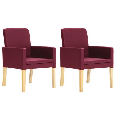 spisebordsstole 2 stk. rødvinsfarvet vidaXL.dk