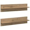 vidaXL V&aelig;ghylde V&aelig;gmonteret 2 pcs Artisan Egetr&aelig; 80 x 11,5 x 18 cm