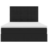 vidaXL Seng med opbevaring og LED med madras Sort 140 x 190 cm Fl&oslash;jl