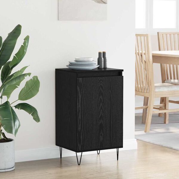 vidaXL Sideboard V&aelig;gmonteret Sort eg 40 x 35 x 70 cm Konstrueret tr&aelig;