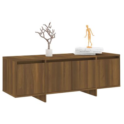 vidaXL tv-bord 120x30x40,5 cm konstrueret træ brun egetræsfarve