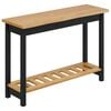 VidaXL Konsolbord EKAI Sort 112 x 35 x 76 cm Massivt fyrretr&aelig;
