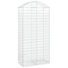 vidaXL buet gabionkurv 100x50x200/220 cm galvaniseret jern