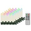 vidaXL tr&aring;dl&oslash;se LED-julelys med fjernbetjening 30 stk. RGB-farver