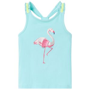 vidaXL Tanktop til b&oslash;rn str. 116 lys mintgr&oslash;n