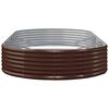 vidaXL plantekasse 296x140x36 cm galvaniseret st&aring;l brun