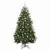 vidaXL Kunstigt juletr&aelig; med 300 LED'er Gr&oslash;n 210 cm PVC og metal
