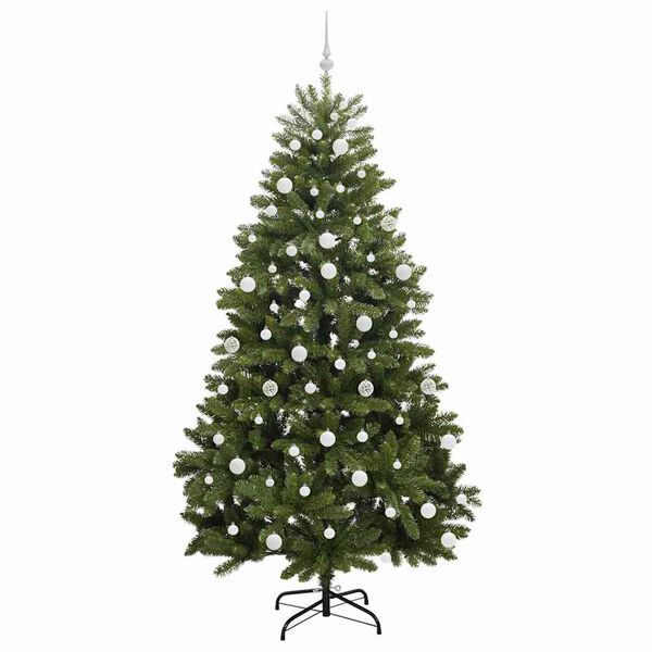 vidaXL Kunstigt juletr&aelig; med 300 LED'er Gr&oslash;n 210 cm PVC og metal