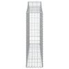 vidaXL buede gabionkurve 8 stk. 200x30x100/120 cm galvaniseret jern
