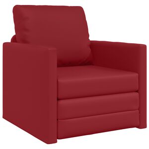 vidaXL Sovesofa 60cm Vinr&oslash;d Kunstl&aelig;der