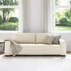 vidaXL | Sofa | med pude med pude Beige 221 x 77 x 82 cm Linned