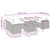vidaXL sofasæt til haven 8 dele med hynder polyrattan grå