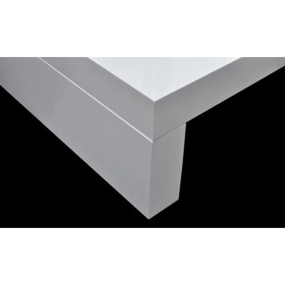 vidaXL sofabord med glasbordplade hvid