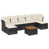 vidaXL sofas&aelig;t til haven 8 dele med hynder polyrattan sort
