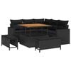 vidaXL Havesofa S&aelig;t 9 stk. 6-Antal s&aelig;der Sort polyrattan