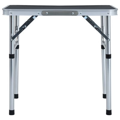 vidaXL foldbart campingbord 60x45 cm aluminium grå