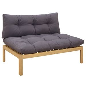 vidaXL Midter Sofa Enhed Lys Akacie og M&oslash;rke Gr&aring; Akacietr&aelig;