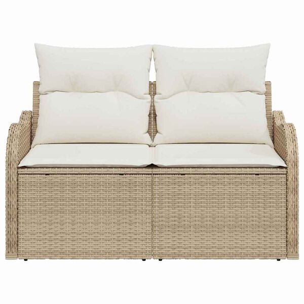 vidaXL Havem&oslash;belsofa med pude Beige 121 x 62 x 69cm polyrattan