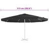 vidaXL udskiftningsdug til parasol 515 cm sort
