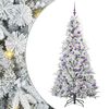 vidaXL Kunstigt Hinged Juletr&aelig; med 300 LED'er Hvid 180 cm PE og PVC