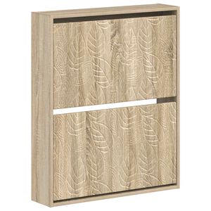 vidaXL V&aelig;gmonteret Skoskab DELFT 71 x 17 x 86 cm Konstrueret tr&aelig;