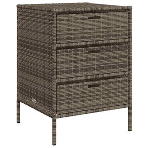 vidaXL opbevaringsskab til haven 55x59x80 cm polyrattan gr&aring;