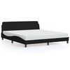vidaXL sengestel Dover sort 180x200 cm stof