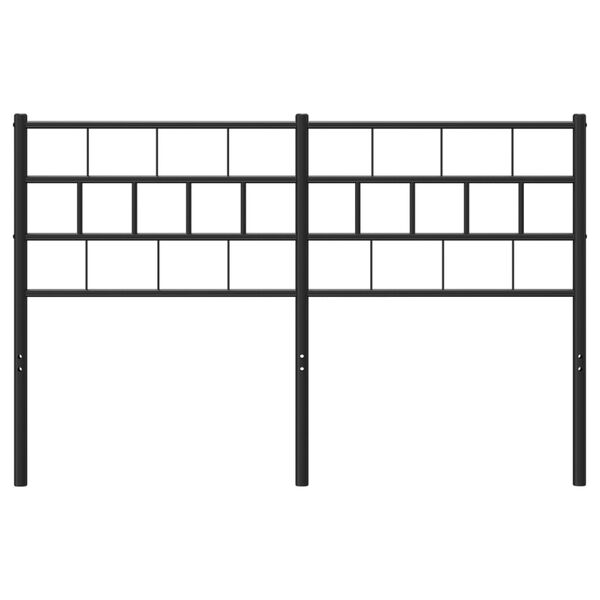 vidaXL sengegavl 140 cm metal sort