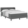 vidaXL Box spring seng med madras M&oslash;rkegr&aring; 160 x 200 cm Stof