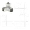 vidaXL stolpebeslag Y-form 81x81 mm galvaniseret metal
