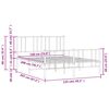 vidaXL sengeramme med sengegavl og fodg&aelig;rde 120x200 cm metal sort