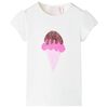 T-shirt til b&oslash;rn str. 116 ecrufarvet