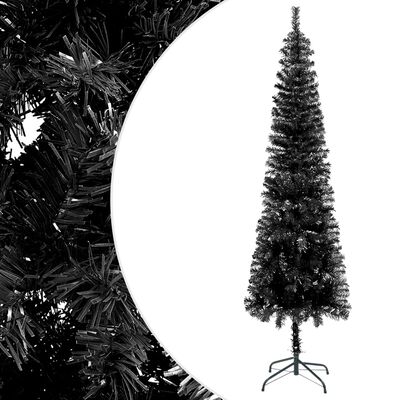 vidaXL smalt juletræ med lys 240 cm sort
