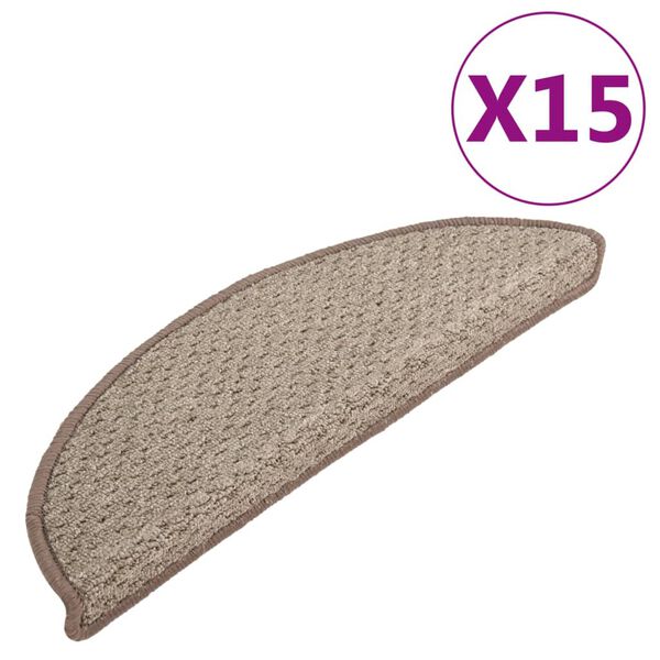 vidaXL trappem&aring;tter 15 stk. 65x21x4 cm brun