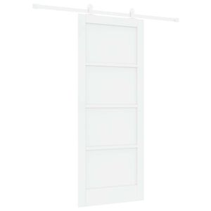 vidaXL Skyded&oslash;r Hvid 83 x 202 cm Massivt fyrretr&aelig;