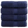 vidaXL Premium vaskeh&aring;ndkl&aelig;der SOLUND 4 stk. marinebl&aring; 30x30 cm 600 gsm