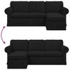 vidaXL Sofa Sort Samlede dimensioner: 215 x 138 x 80 cm (B x D x H)