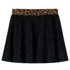 Nederdel til b&oslash;rn str. 104 leopardm&oslash;nster sort