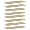vidaXL boghylder 8 stk. 60x20x1,5 cm konstrueret tr&aelig; sonoma-eg