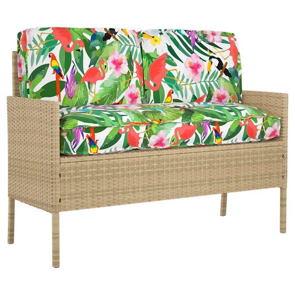 vidaXL Pudes&aelig;t Blomstret 3 pcs Flerfarvet Oxford stof