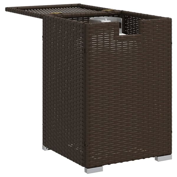 vidaXL gasflaskeskjuler 40x40x60 cm polyrattan brun